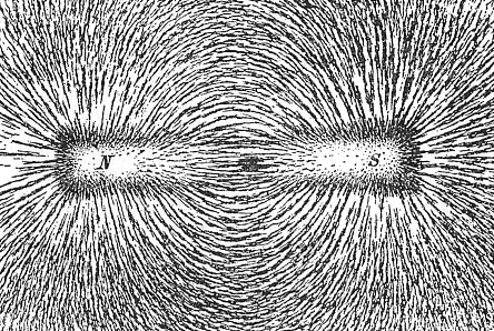 “Magnetic field of a bar magnet” by Newton Henry Black / Public domain