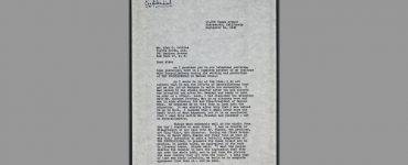 Front page of letter by Ayn Rand