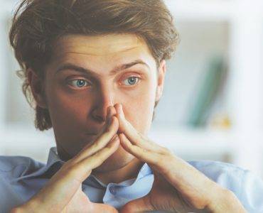 Contemplative young man