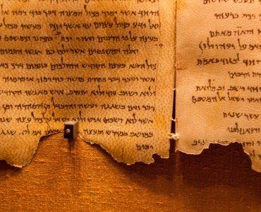 Dead Sea Scrolls on display at the caves of Qumran