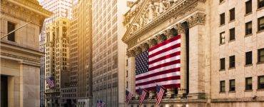 American flag on front of New York Stock Exchange