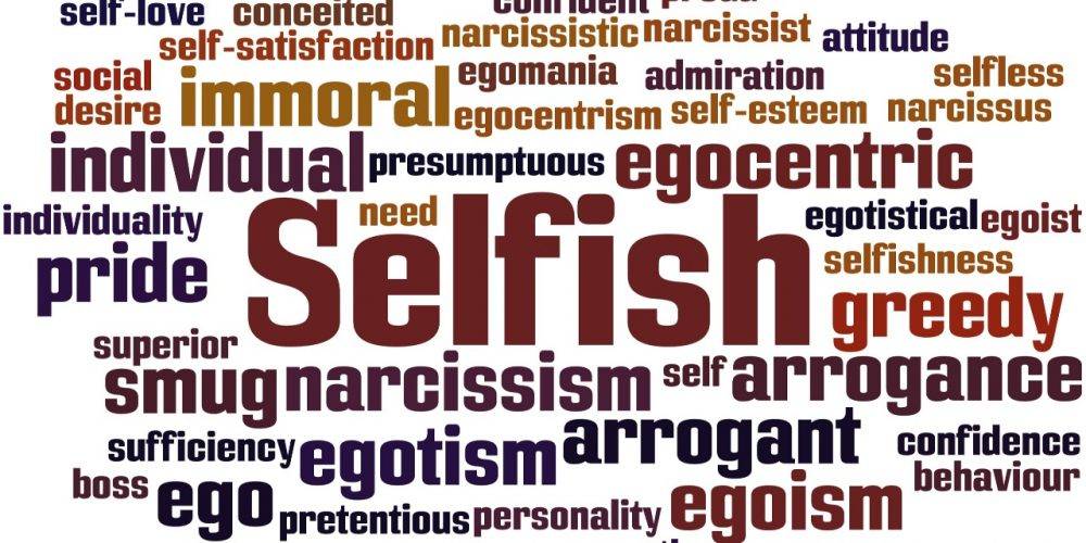 Selfish word cloud