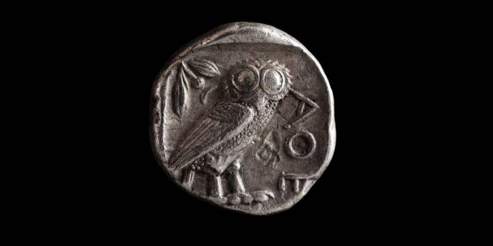 Athena owl Greek coin