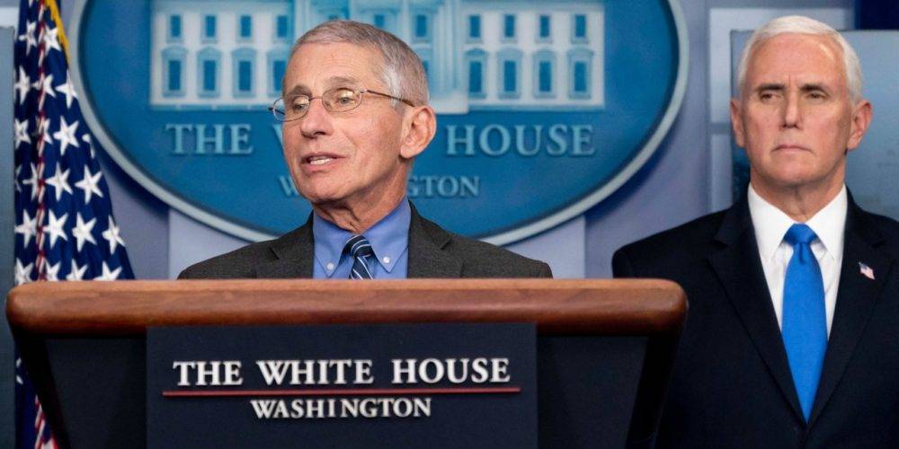 Fauci, Pence at White House press conference