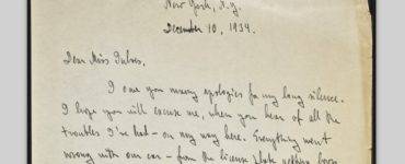Ayn Rand handwritten letter