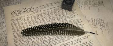 Constitution quill pen and inkpot