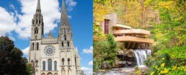 Chartres-Fallingwater collage