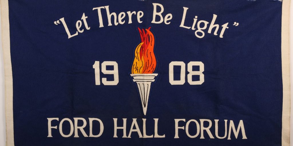Ford Hall Forum felt banner