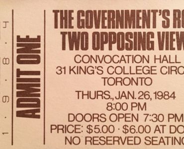 Debate 1984 ticket