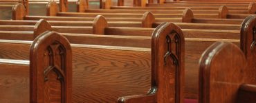 Rows of church pews