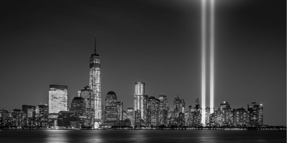 9/11 towers spotlight memorial
