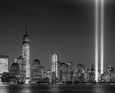 9/11 towers spotlight memorial